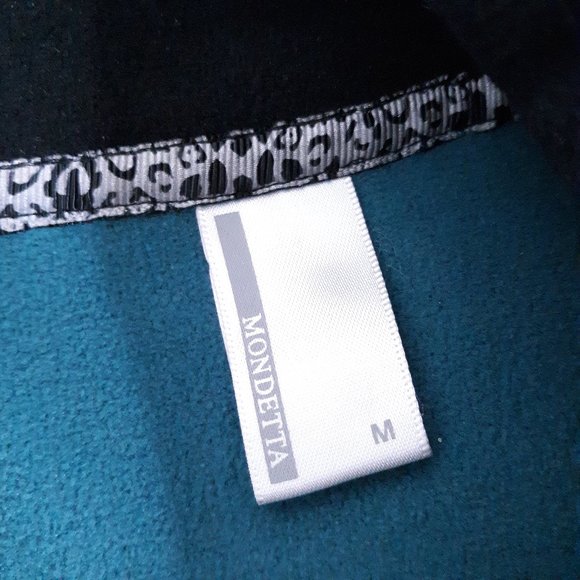 Mondetta Fleece Full Zip Teal Embroidered Sleeves - Picture 7 of 9